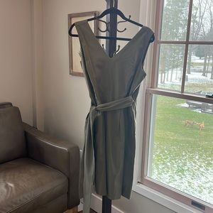 Olive wrap dress, J crew size 12.